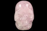 Polished Rose Quartz Crystal Skull #99606-1